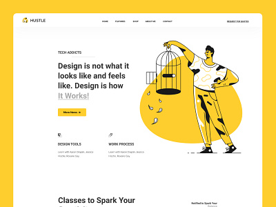 Landing page agency application business character color corporate design gradient header illustration illustrations trendy typography ui ui ux uiux web web design website website design