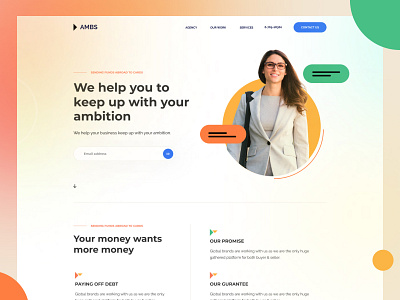 Financial landing page banking business corporate design finance finance business financial header illustration illustrations saas typography ui uiux ux web web app webdesign website website design