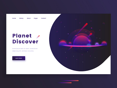 Planet Discover Illustration color design discover header illustration illustrations opportunity planet social technology template ui