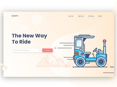 Ride Sharing color gradient header illustration illustrations ui ux web