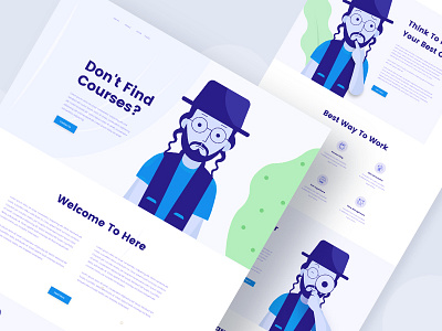 Courses character course design header illustration illustrations learning minimal search ui web design website