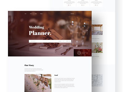 Wedding Event Management UI application design event header management trend ui ui ux web wedding