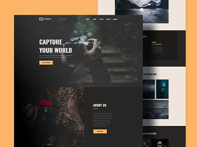 Photography Ui design header interface minimal photography simple ui ux webdesign website