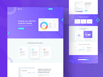 Business-ui/ux branding business color design development gradient growth header icon minimal simple strategy trend2018 trends typography ui ux web website