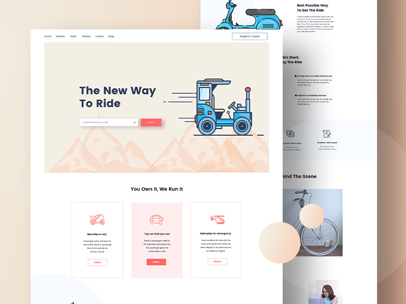 Browse thousands of Ride Sharing images for design inspiration | Dribbble