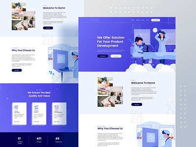 chemical testing landing page analysis business character chemical chemist color design gradient header illustration illustrations report test trend typography ui ux website