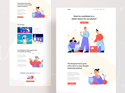 Creative agency landing page agecy branding business character color creative creative agency design header illustration illustrations landingpage meeting minimal trend typography ui ux web website