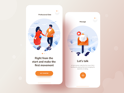 Dating app exploration android app apps character color couple dating gradient illustration illustrations ios mobile nature relationship typography ui ux vector web website