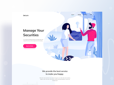 Header Illustration character characters color data design gradient header illustration illustrations management protection tree typography ui ux vector web website
