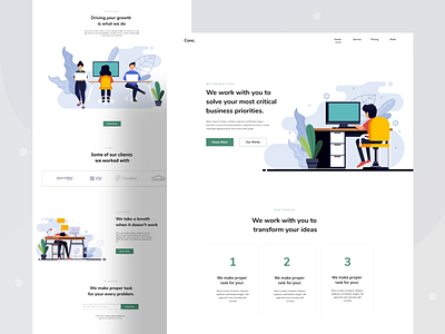 business analyst landing page