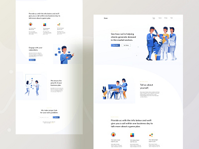 landing page exploration branding branding agency business color corporate data design gradient growth header illustration illustrations minimal product design typography ui ux web webdesign website