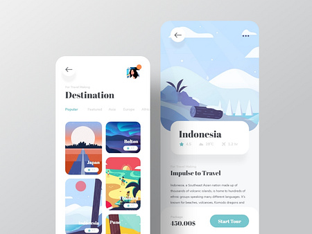 travel apps exploration by Saikat Kumar on Dribbble