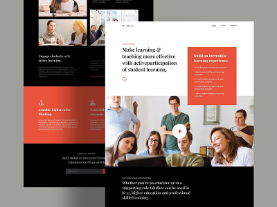 learning platform landing page exploration agency branding color design experience gradient header typography ui user experience user research ux web webdesign website