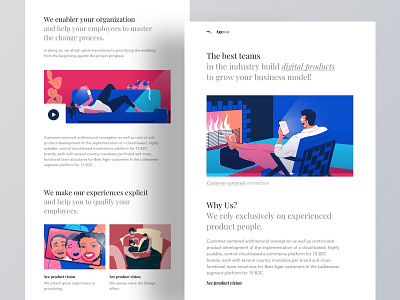 blog landing page exploration agency application article blog character color design gradient header illustration illustrations landingpage research trendy typography ui ux web website writing