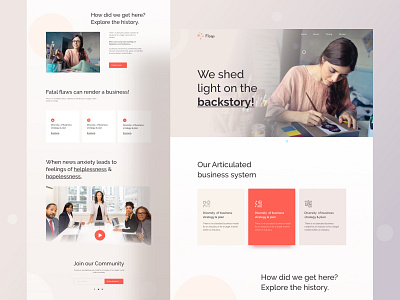Landing page exploration agency application branding character color consultancy design digital firm growth header illustration illustrations logo research ui ux vector website wedesign