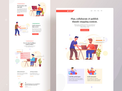 Digital agency landing page agency analysis business character color consultant corporate design digital header illustration illustrations product design research solution typography ui ux web website