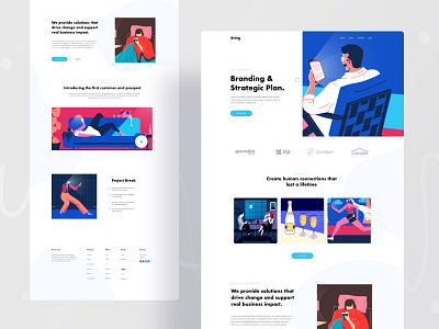 landing page exploration branding business color design gradient header illustration illustrations marketing strategy typogaphy typography ui ux web website