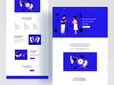 landing page exploration analysis business calling character chat color communication communication agency gradient header illustration illustrations research typography ui user ux web website