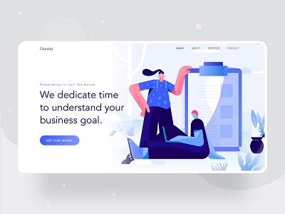 Landing page header