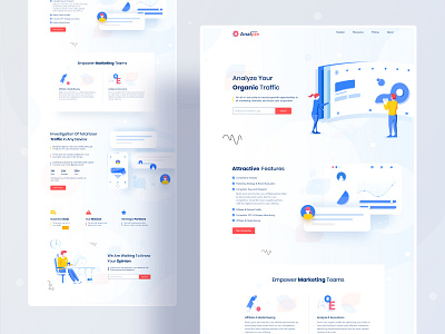 Web and Apps analyzing Landing page analyze api application business color data viz design header illustration illustrations marketing product design seo strategy typography ui user ux web website