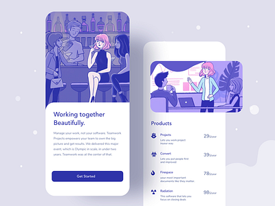 Application design exploration app application business character color design header illustration illustrations ios ios app design products teamwork typography ui ux vector web