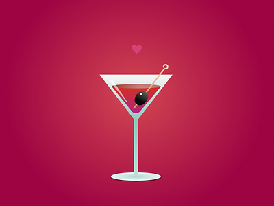 Sip On This 🍸 drink flat food gradient heart martini pink