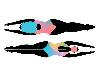 The Swimmers character girl gradient gym nike swim swimmers swimming woman women