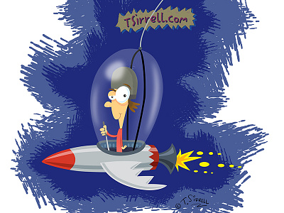 Rocket alien cartoon cartoon childrens illustration fun humor illustration kidlitart photoshop rocketship space