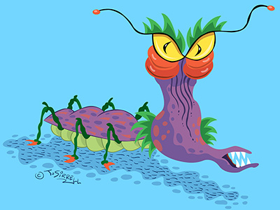 Bug Eyes bug bug eyes cartoon character design flat art humorous illustration photoshop purple bug virus