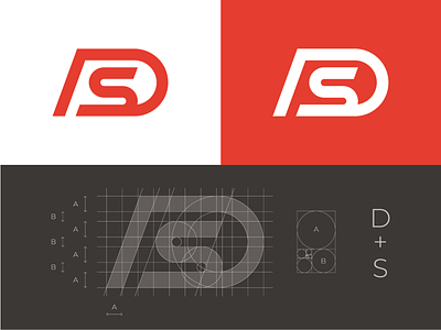 D + S Monogram branding ds logo ds logo grid ds monogram identity logo logo grid mark monogram