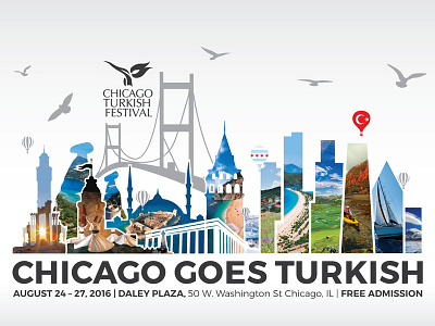 Chicago Turkish Festival Promo festival poster promotional design