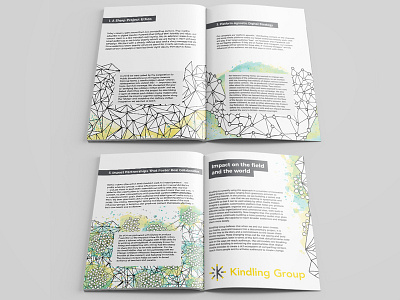 Kindling Group Report editorial design illustration