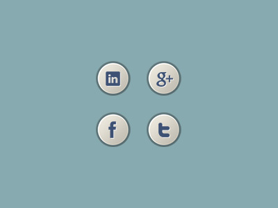 Social Media Buttons blue button facebook google plus linkedin social media twitter ui