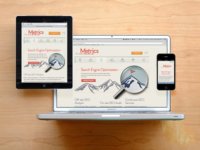 Amazee Metrics Responsive Website Design clean design desktop device minimal mobile responsive retro ui ux web website