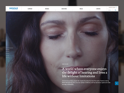 Sonova - A new website design ui user experience user interface ux web design