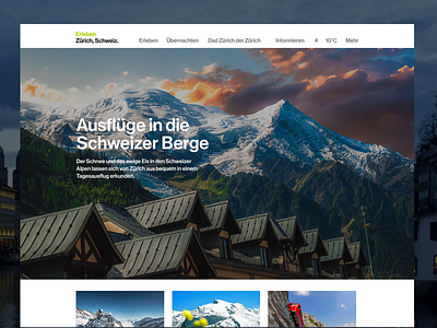 A brand new website for Zürich Tourism design ui user experience user interface ux web design