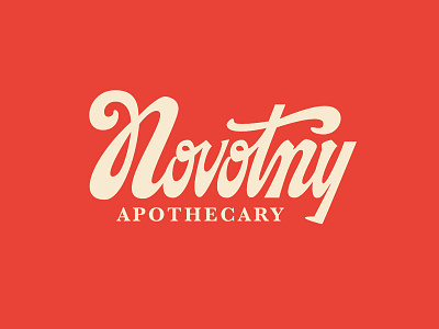 Novotny Apothecary Logo apothecary design herbalist lettering logo