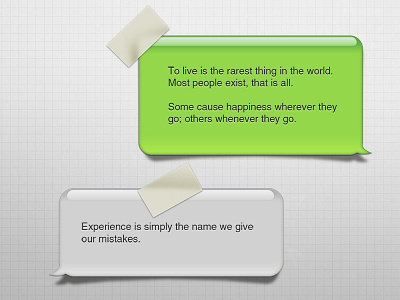 iOS message bubbles & stick tapes dialogue ios message oscar wilde quote sketchbook skeuomorph skeuomorphic skeuomorphism sms bubble stick tape talking bubble