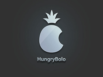 Studio Logo Simplified apple fruit game studio hungrybolo logo pineapple sharp skeuomorphism sleek