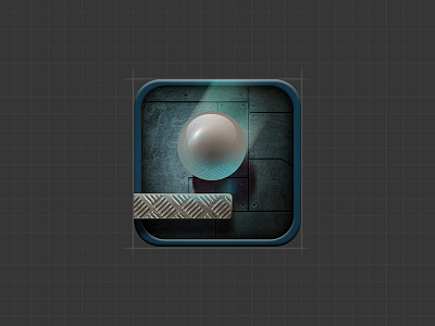 Falldown Game Icon fall down falling ball game icon gyroscope hungrybolo metal sensible skeuomorph texture