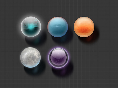 Purchasable Items ball cyber fall down falling ball hungrybolo jupiter moon neptune planet skeuomorph solar system space
