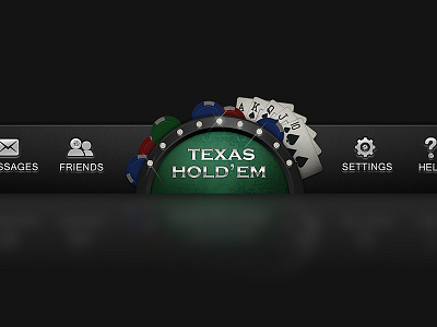 Texas Poker Menu cards casino chips coin grand hungrybolo poker sharp skeuomorph sleek texas holdem texas poker