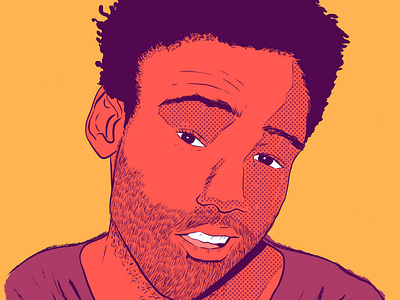 Donald Glover Portrait design drawing illustration portrait portrait illustration