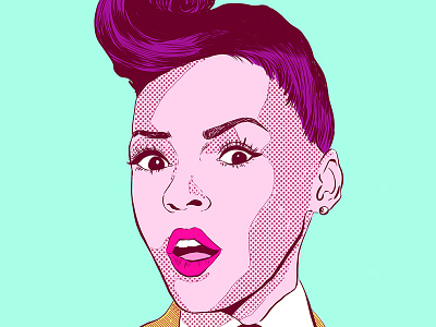 Janelle Monae Portrait design drawing illustration portrait portrait illustration