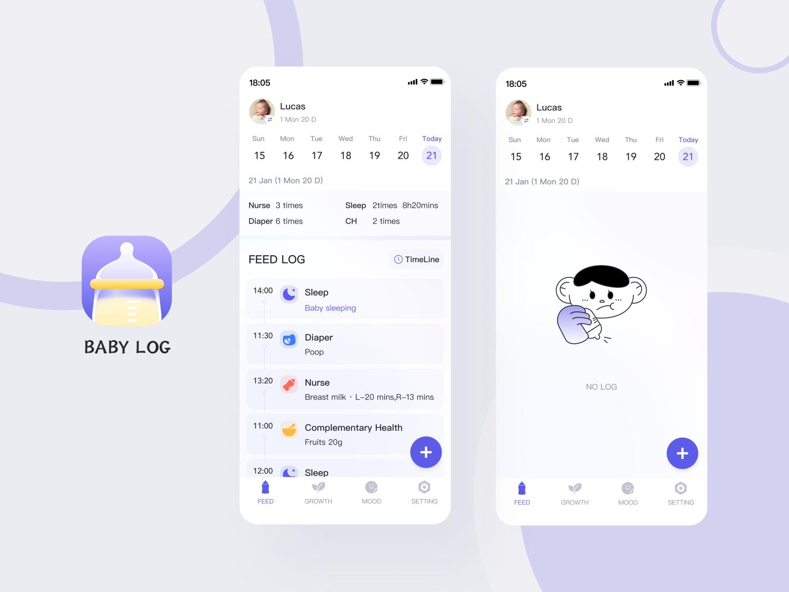 Baby log APP by Kosyou on Dribbble