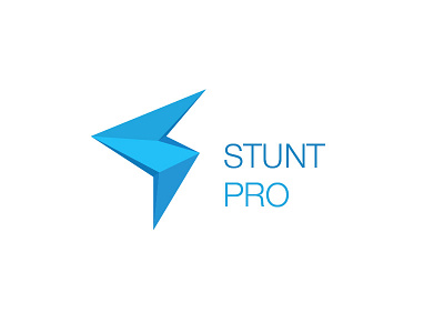 Stunt Pro active blue extreme logo mark shape sport stunt symbol