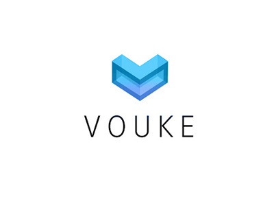 Vouke logo glass identity lego logo logotype russian studio symbol transparent