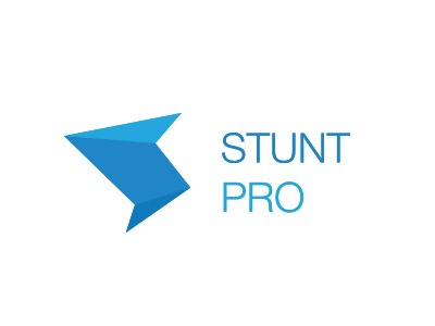 Stunt pro (final version) active blue extreme logo mark shape sport stunt symbol