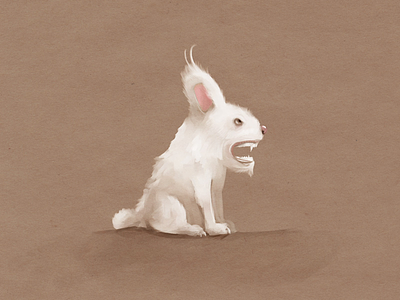 Angry rabbit animal cg fun illustration rabbit