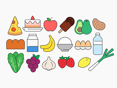 Food Icons 02 food food and beverage food icons graphic art icon illustration pictogram vector